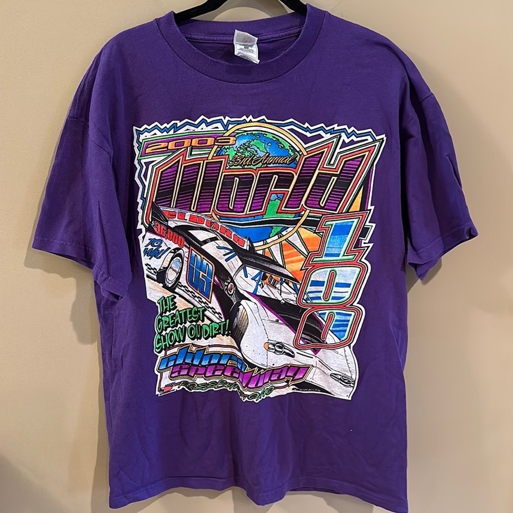 Vintage NASCAR 2003 purple t shirt